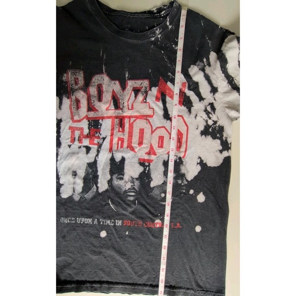 Boyz N The Hood Men's Black & White Tie Dye T-shirt Size Medium 100% Cotton - Picture 8 of 8